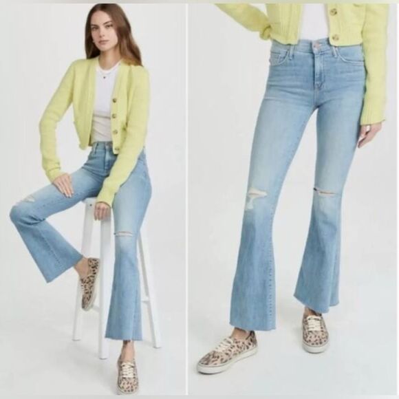 Mother Weekender Fray Jeans Flare Denim  in color Dreamer 32 - Picture 1 of 14